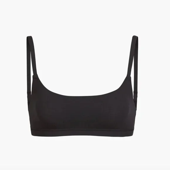 Skims Fits Everybody Scoopneck Bralette Onyx Black 2X - Picture 4 of 11